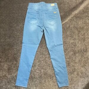 Seven7 Women's Blue Skinny Jeans Cropped Raw Hem Size 8